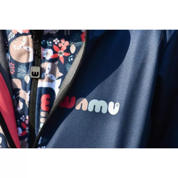  Fleece-Sweatshirt für Kinder WAMU LIŠKY DUNKELBLAU 
