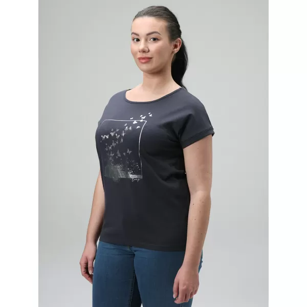  Damen-T-Shirt LOAP BAZALA CLW2440 DUNKELBLAU 