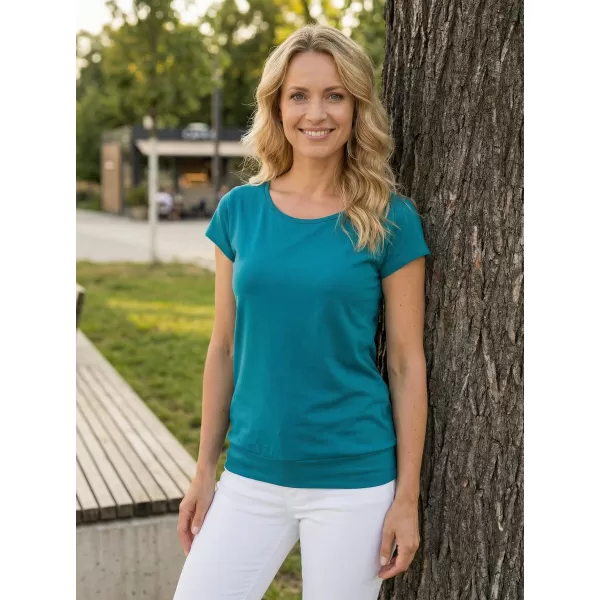  Damen-T-Shirt ALTISPORT NoPrint NP/ALW021 DUNKLES TÜRKIS 