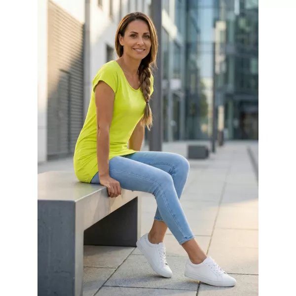  Langes T-Shirt für Damen ALTISPORT NoPrint NP/ALW321 KALK 