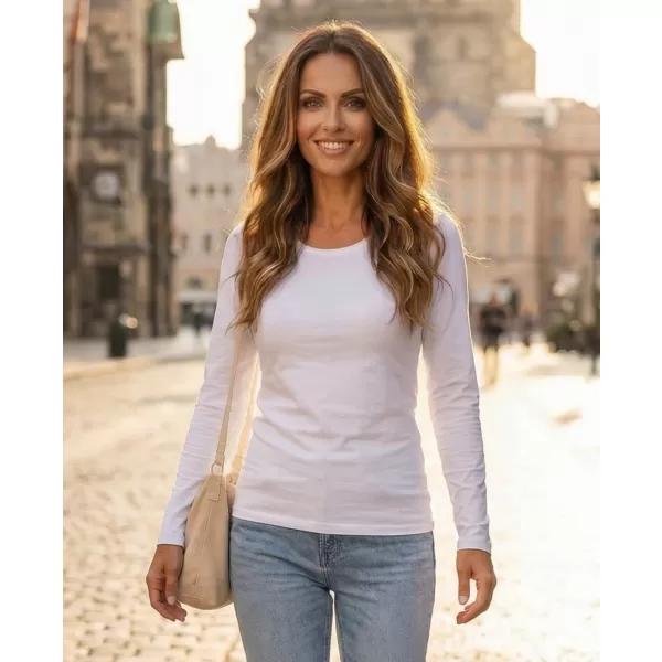  Damen-T-Shirt mit langen Ärmeln ALTISPORT NoPrint NP/ALW931 WEIß 