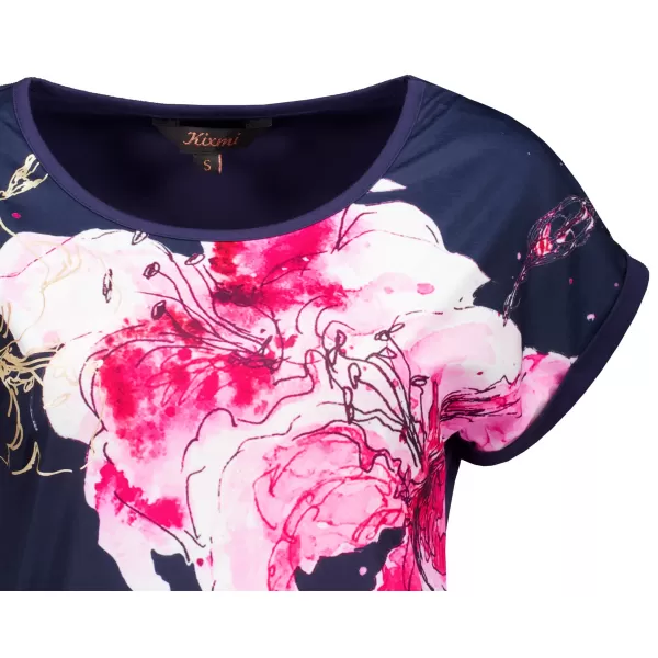  Damen-T-Shirt KIXMI SAKURA DUNKELBLAU 