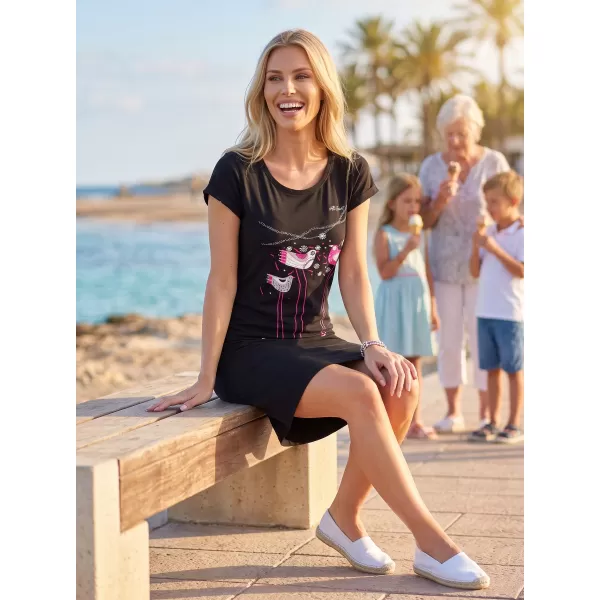  Kleid ALTISPORT ALW043178 SCHWARZ ROSA 