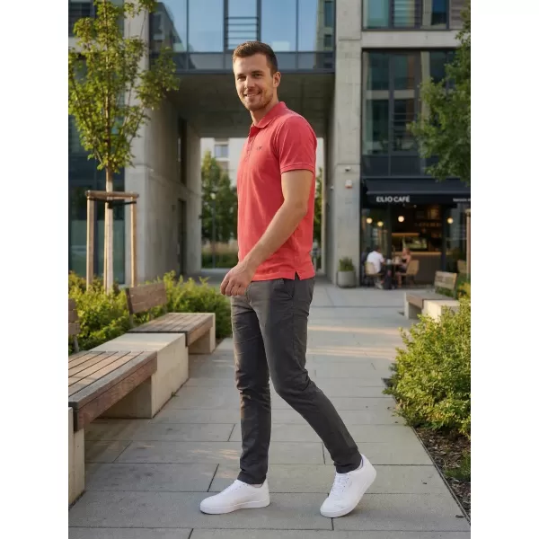  Herren-T-Shirt KIXMI SPENCER ROT BLAU 