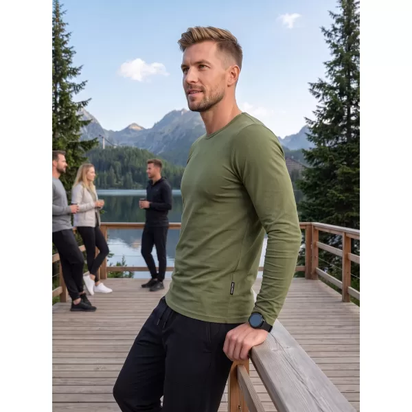  Herren-T-Shirt mit langen Ärmeln ALTISPORT NoPrint NP/ALM911 KHAKI 