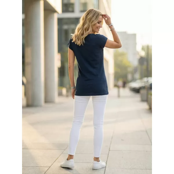  Langes T-Shirt für Damen ALTISPORT NoPrint NP/ALW321 NAVY BLAU 