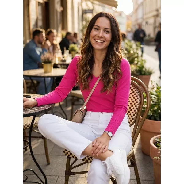  Damen-T-Shirt mit langen Ärmeln ALTISPORT NoPrint NP/ALW721 HIMBEERE 
