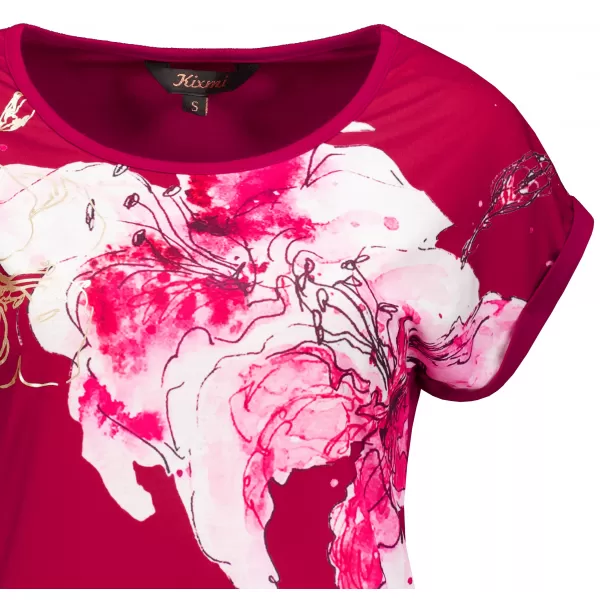  Damen-T-Shirt KIXMI SAKURA Burgund 