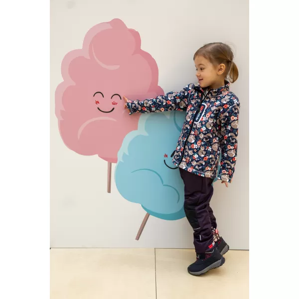  Fleece-Sweatshirt für Kinder WAMU LIŠKY DUNKELBLAU 