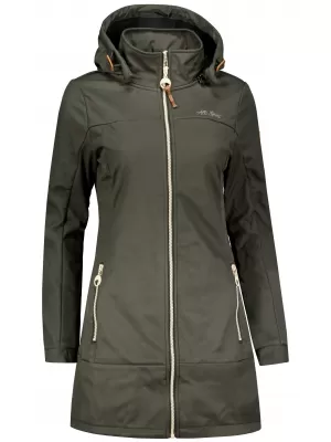 Softshell-Mantel für Damen ALTISPORT CIARA KHAKI
