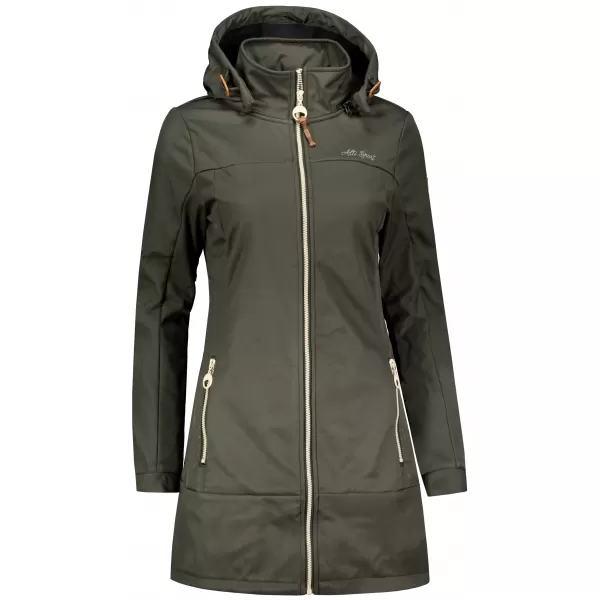  Softshell-Mantel für Damen ALTISPORT CIARA KHAKI 