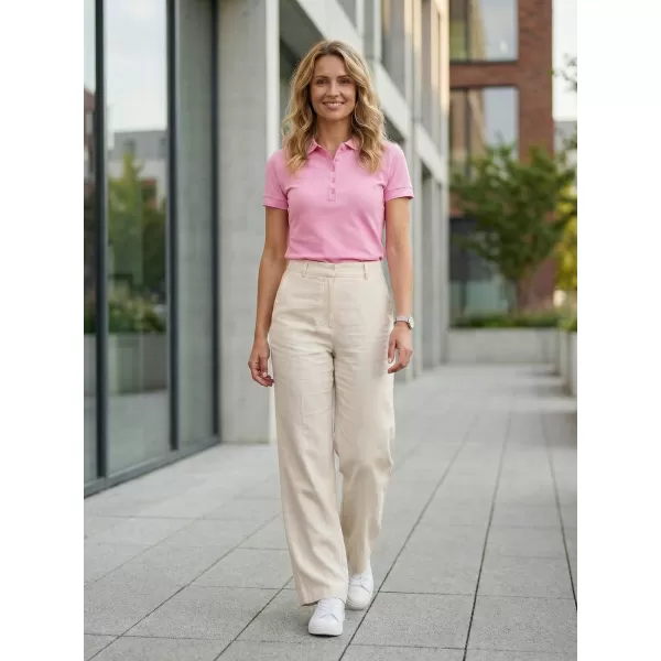  Damen-T-Shirt mit Kragen ALTISPORT NoPrint NP/ALW012 ROSA 