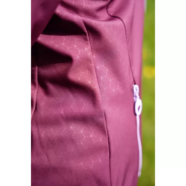  Softshell-Mantel für Damen ALTISPORT CIARA BURGUNDERROT/VIOLETT 