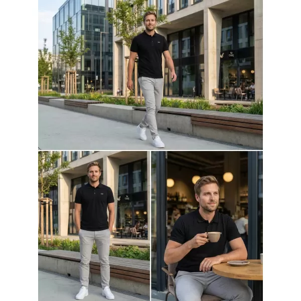  Herren-T-Shirt KIXMI SPENCER SCHWARZ 