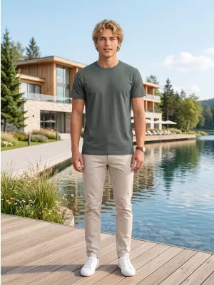 Herren-T-Shirt ALTISPORT NoPrint NP/ALM921 DUNKLER SCHIEFER