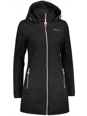 Softshell-Mantel für Damen ALTISPORT CIARA SCHWARZ/ROSA