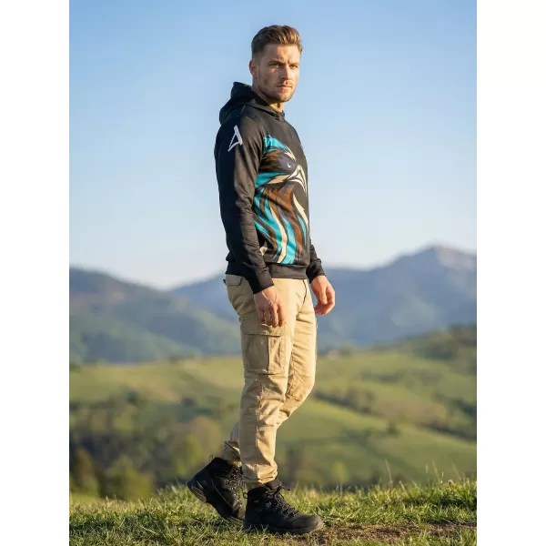  Hochwertiges Funktions-Sweatshirt für Herren ALTISPORT VOJ/ALM029MI01 SCHWARZ UND BLAU 