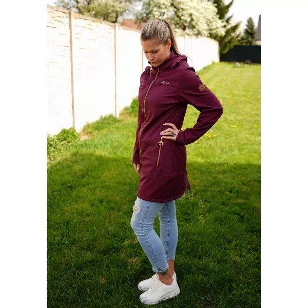  Softshell-Mantel für Damen ALTISPORT CIARA BURGUND 