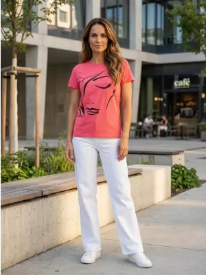 Damen-T-Shirt SAM 73 MARIANELA WT 905 HELLE HIMBEERE