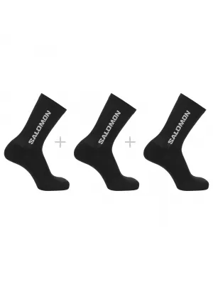 Socken SALOMON EVERYDAY CREW 3-PACK LC2086100 SCHWARZ/SCHWARZ/SCHWARZ
