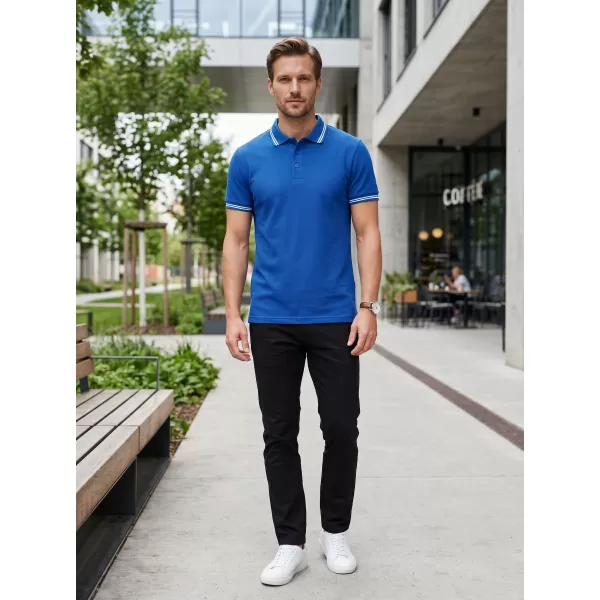  Herren-T-Shirt mit Kragen ALTISPORT NoPrint NP/ALM912 KÖNIGSBLAU 