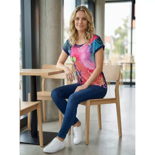  Damen-T-Shirt ALTISPORT CLARETA DUNKELBLAU 