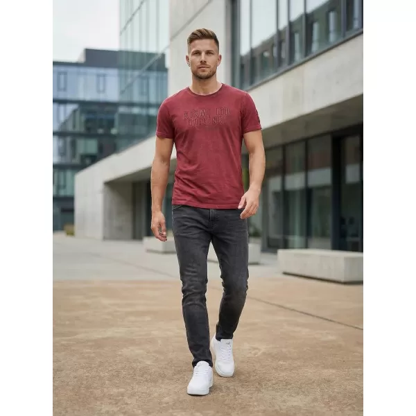  Herren-T-Shirt KIXMI SALEM BURGUND 