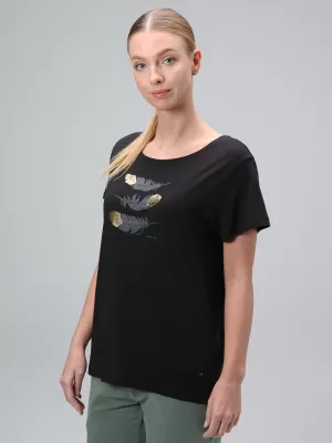 Damen-T-Shirt LOAP ASIKA CLW2459 SCHWARZ