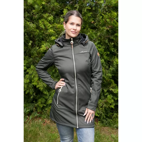  Softshell-Mantel für Damen ALTISPORT CIARA KHAKI 