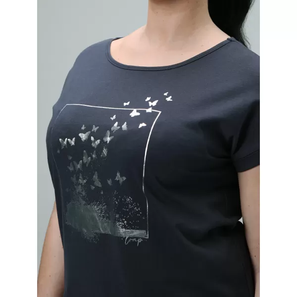  Damen-T-Shirt LOAP BAZALA CLW2440 DUNKELBLAU 