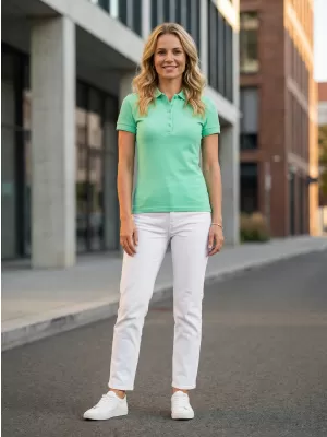 Damen-T-Shirt mit Kragen ALTISPORT NoPrint NP/ALW012 MINZE
