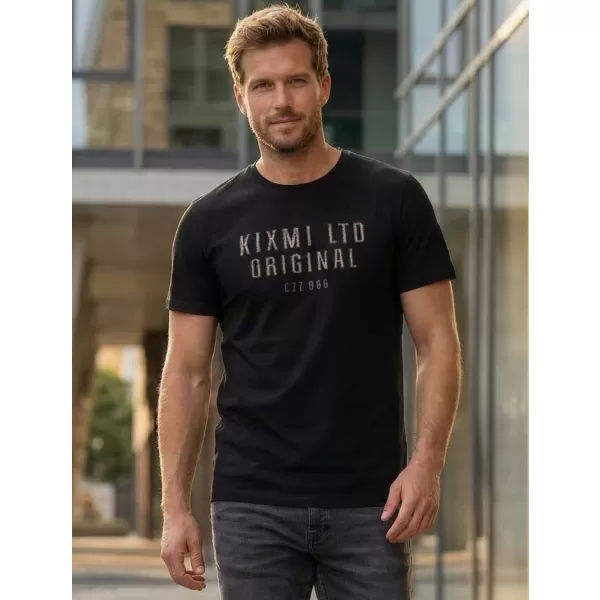  Herren-T-Shirt KIXMI SALEM SCHWARZ 