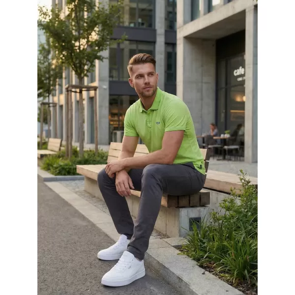  Herren-T-Shirt KIXMI SPENCER GRÜN BLAU 