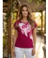 Damen-T-Shirt KIXMI SAKURA Burgund