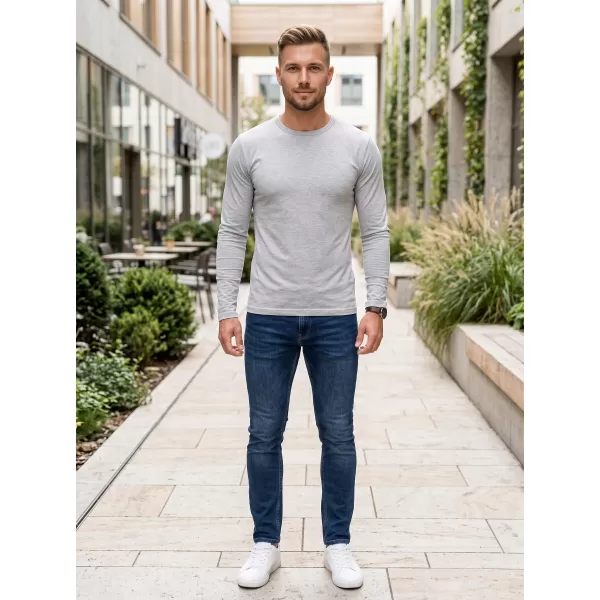 Herren-T-Shirt mit langen Ärmeln ALTISPORT NoPrint NP/ALM911 DUNKELGRAUE HIGHLIGHTS 