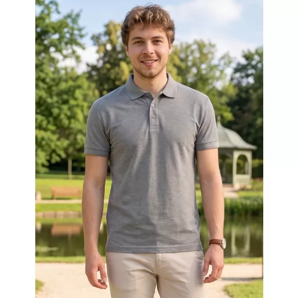  Herren-T-Shirt mit Kragen ALTISPORT NoPrint NP/ALM302 DUNKELGRAUE HIGHLIGHTS 