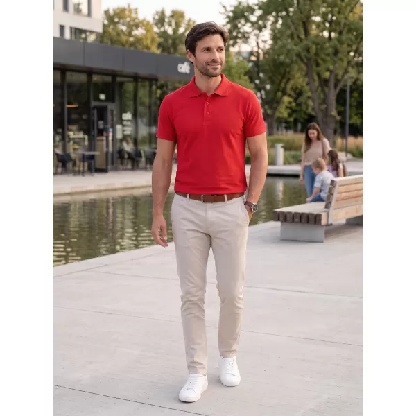  Herren-T-Shirt mit Kragen ALTISPORT NoPrint NP/ALM302 ROT 