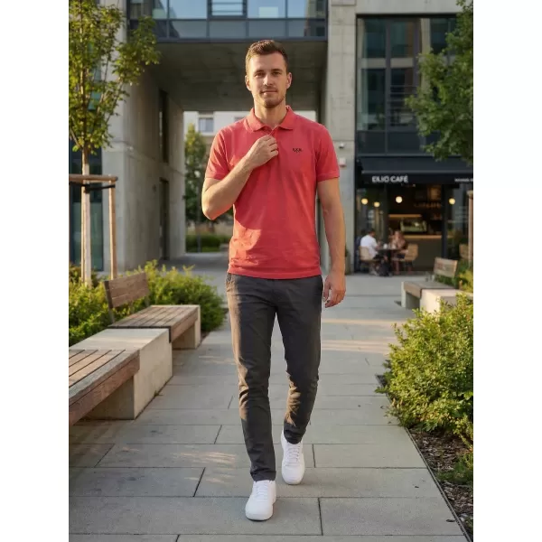  Herren-T-Shirt KIXMI SPENCER ROT BLAU 