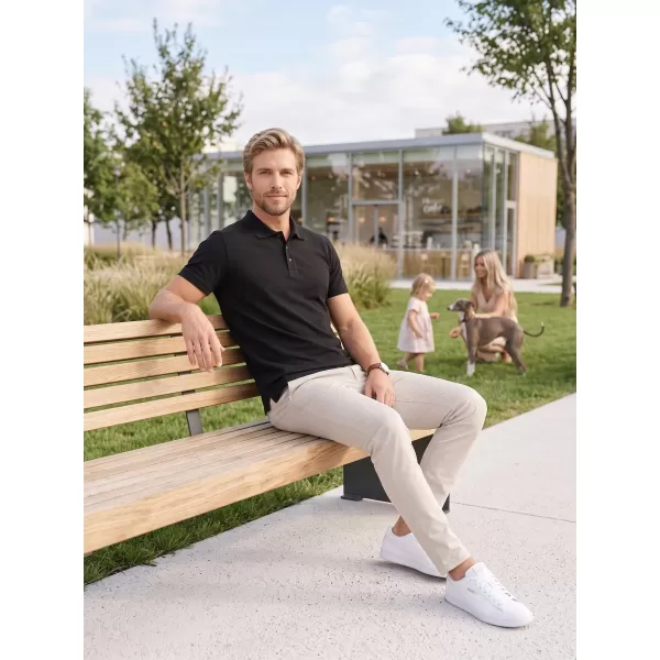  Herren-T-Shirt mit Kragen ALTISPORT NoPrint NP/ALM302 SCHWARZ 