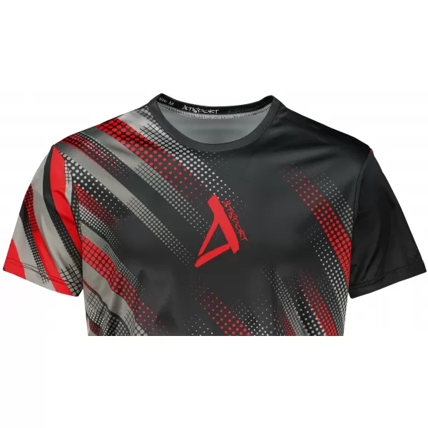  Funktionelles Premium-T-Shirt für Herren ALTISPORT VOJ/ALM028TR01 SCHWARZ UND ROT 