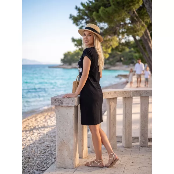  Kleid ALTISPORT ALW043178 SCHWARZ UND GOLD 