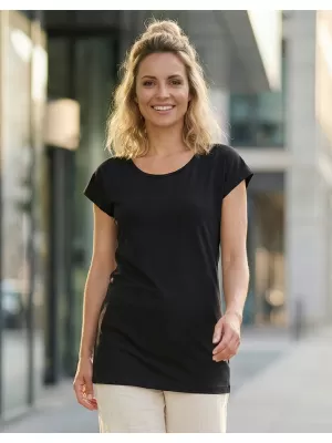 Langes T-Shirt für Damen ALTISPORT NoPrint NP/ALW321 SCHWARZ