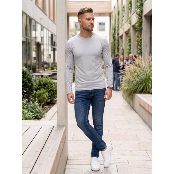  Herren-T-Shirt mit langen Ärmeln ALTISPORT NoPrint NP/ALM911 DUNKELGRAUE HIGHLIGHTS 