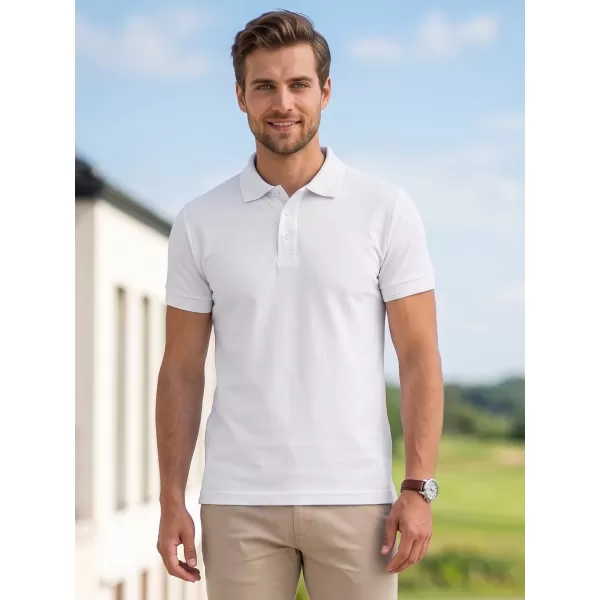  Herren-T-Shirt mit Kragen ALTISPORT NoPrint NP/ALM302 WEIß 