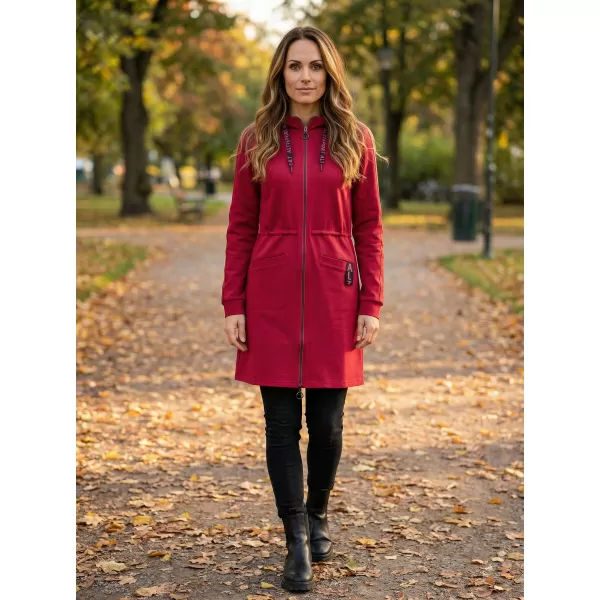  Damen-Sweatshirt ALTISPORT CELIA BORDEAUX/ROSA 