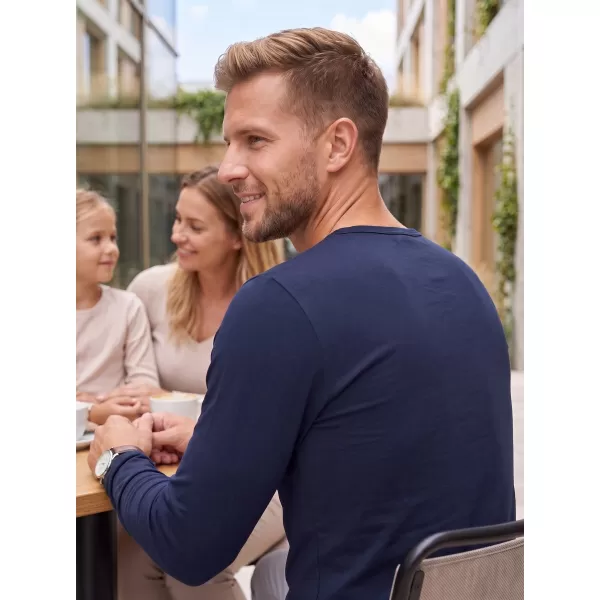 Herren-T-Shirt mit langen Ärmeln ALTISPORT NoPrint NP/ALM911 NAVY BLAU 