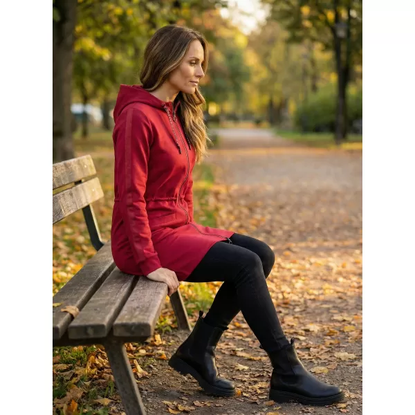  Damen-Sweatshirt ALTISPORT CELIA BORDEAUX/ROSA 