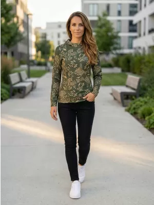 Hochwertiges Funktions-Sweatshirt für Damen ALTISPORT VOJ/ALW025MI01 MILITÄR
