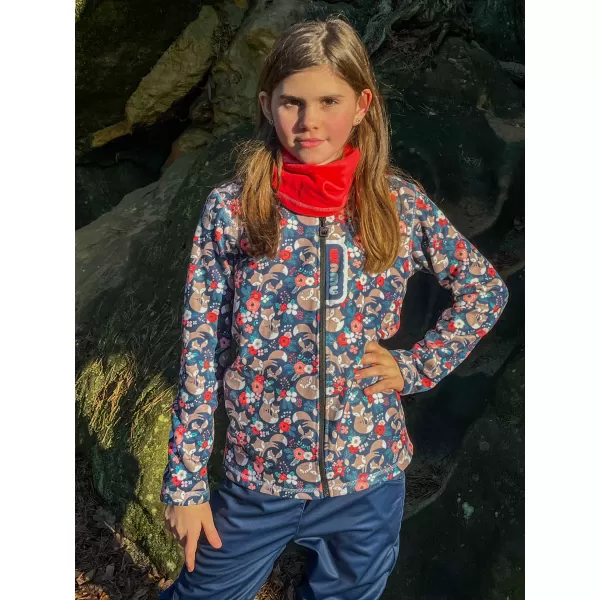  Fleece-Sweatshirt für Kinder WAMU LIŠKY DUNKELBLAU 