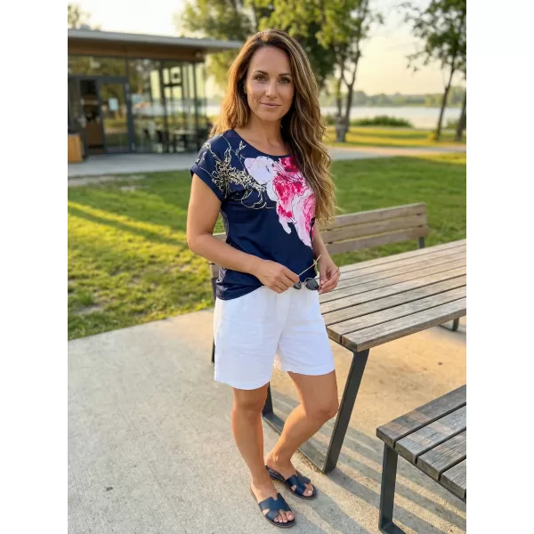  Damen-T-Shirt KIXMI SAKURA DUNKELBLAU 